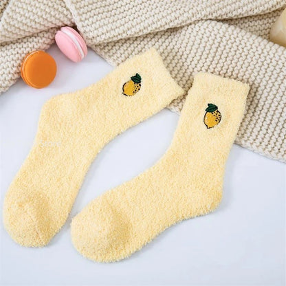 Fruit Socks Fluffy Warm