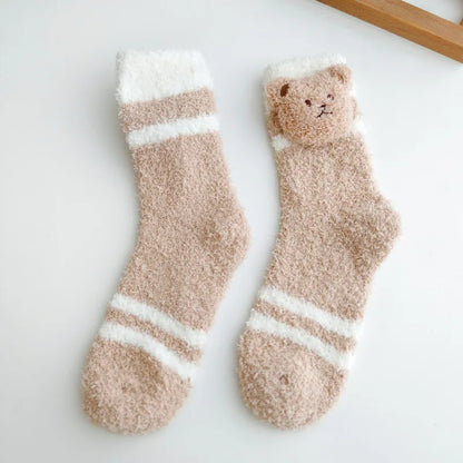 Bear Velvet Socks