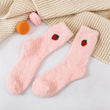 Fruit Socks Fluffy Warm