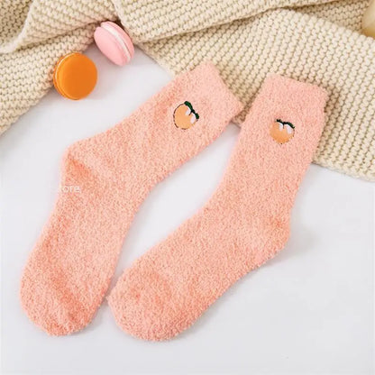 Fruit Socks Fluffy Warm