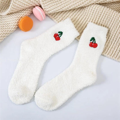 Fruit Socks Fluffy Warm